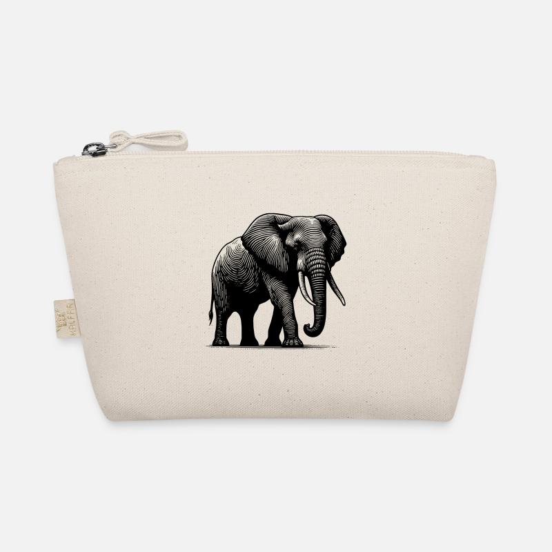 Elephant - Large safari proboscis with tusks Organic Pouch