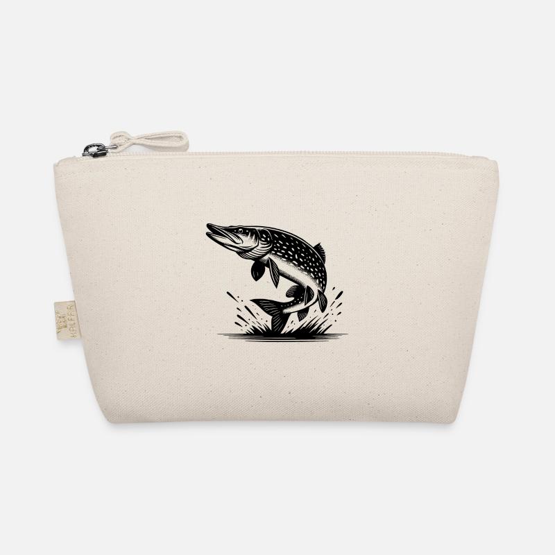 Big Leaping Pike Fish Organic Pouch