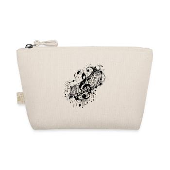 Vintage Musik Notenschlüssel im Tattoo Style - Bio-Täschchen - Natur - Vorne