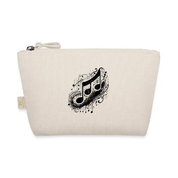Vintage Musik Noten im Tattoo Style - Bio-Täschchen - Natur - Vorne