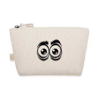 Funny eyes with a fixed gaze - Organic Pouch - nature - Front