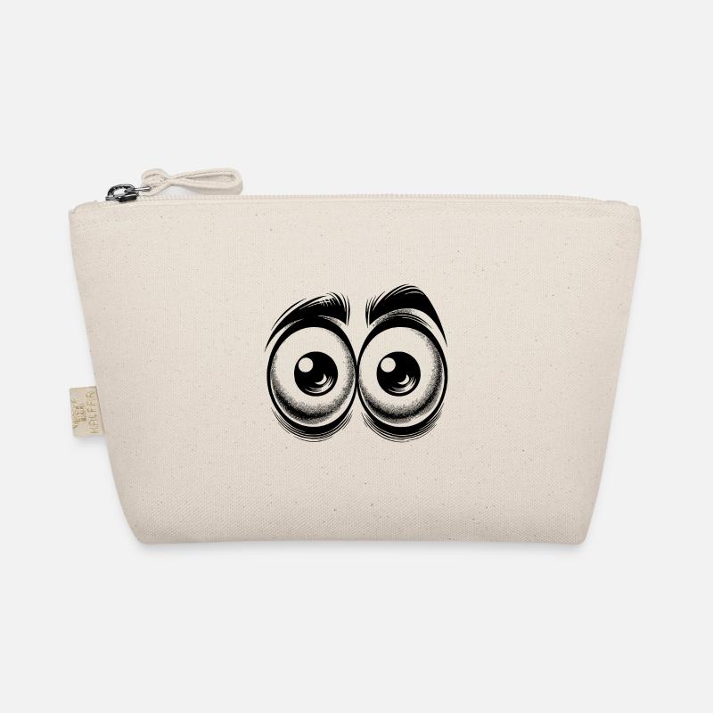 Funny eyes with a fixed gaze Organic Pouch
