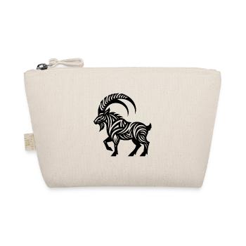 Capricorn Tattoo Style - Organic Pouch - nature - Front