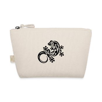 Petit gecko drôle dans le style de tatouage tribal - Trousse biologique - nature - Devant