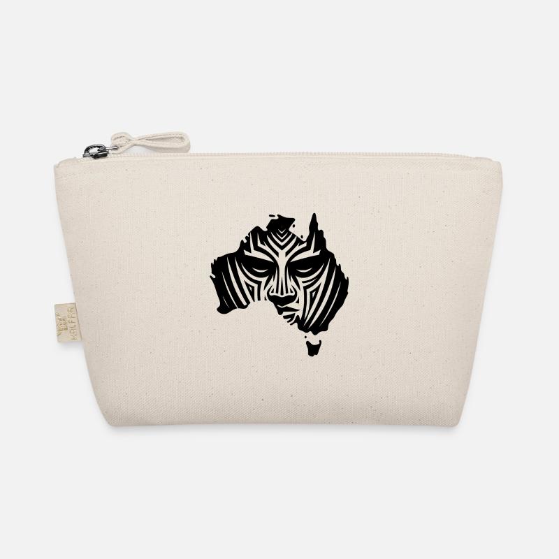 Australian continent with face Organic Pouch