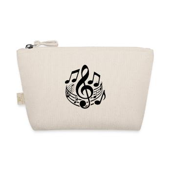 Flying Music Sheet Music and Music Clef - Organic Pouch - nature - Front