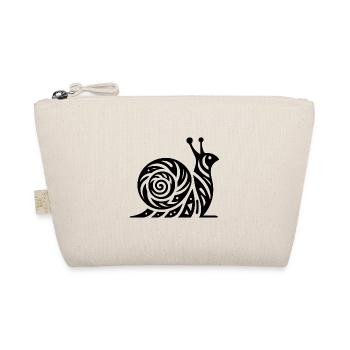 Schnecke mit Haus im Tribal Tattoo Style - Bio-Täschchen - Natur - Vorne