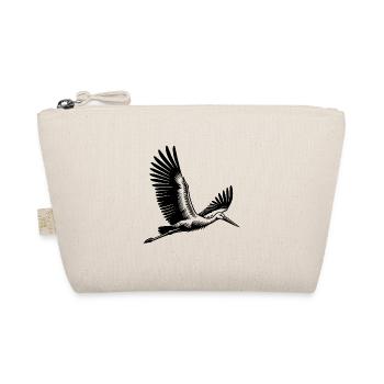 Fliegender Storch - Bio-Täschchen - Natur - Vorne