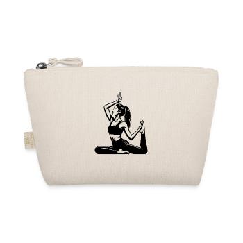 Yoga Woman at Recharge Your Batteries Find Balance - Organic Pouch - nature - Front