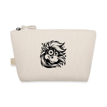 Funny horse with funny eyes - Organic Pouch - nature - Front