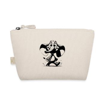 Funny elephant, huge trunk and big ears - Organic Pouch - nature - Front