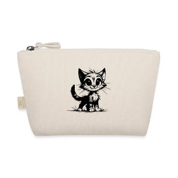 Süsse kleines Katzen Baby Bleistift Zeichnung - Bio-Täschchen - Natur - Vorne