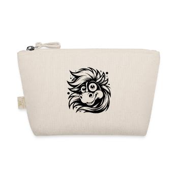 Funny horse with big eyes - Organic Pouch - nature - Front