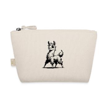 Kinder Lama Bleistift Skizze Style - Bio-Täschchen - Natur - Vorne