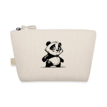 Little Panda Kids Baby Pencil Drawing - Organic Pouch - nature - Front