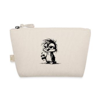 Pingouin fatigué ébouriffé avec tasse à café - Trousse biologique - nature - Devant