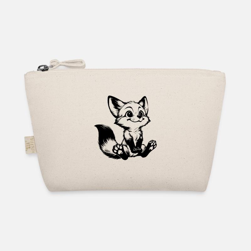 Curious Fox Drawing Seated Fox Organic Pouch