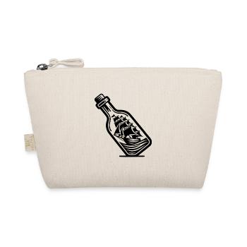 Ship in a bottle Sailing ship with sails - Organic Pouch - nature - Front