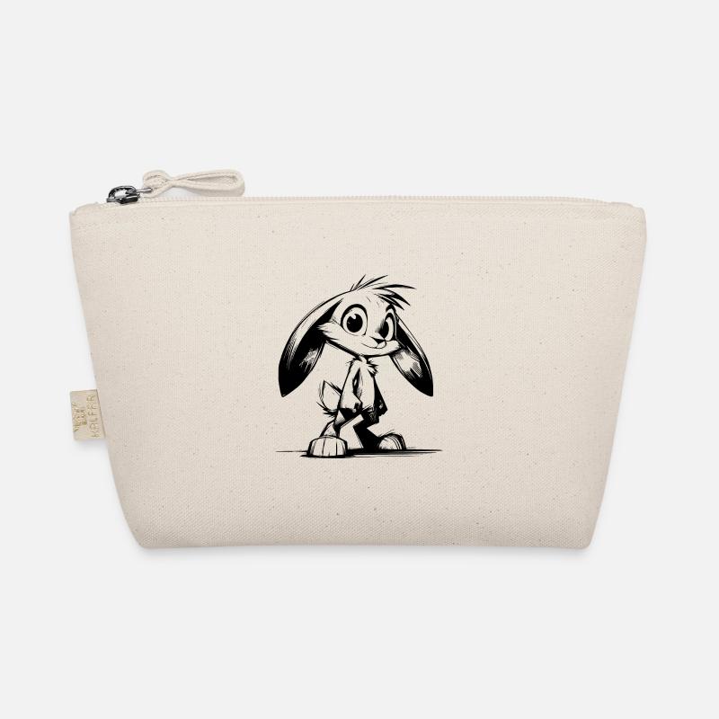 Cute bunny with big eyes and long ears Organic Pouch