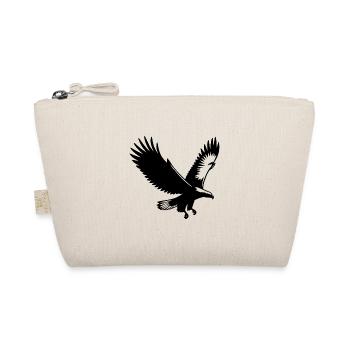 Eleganter Adler im Anflug mit breiten Flügeln - Bio-Täschchen - Natur - Vorne