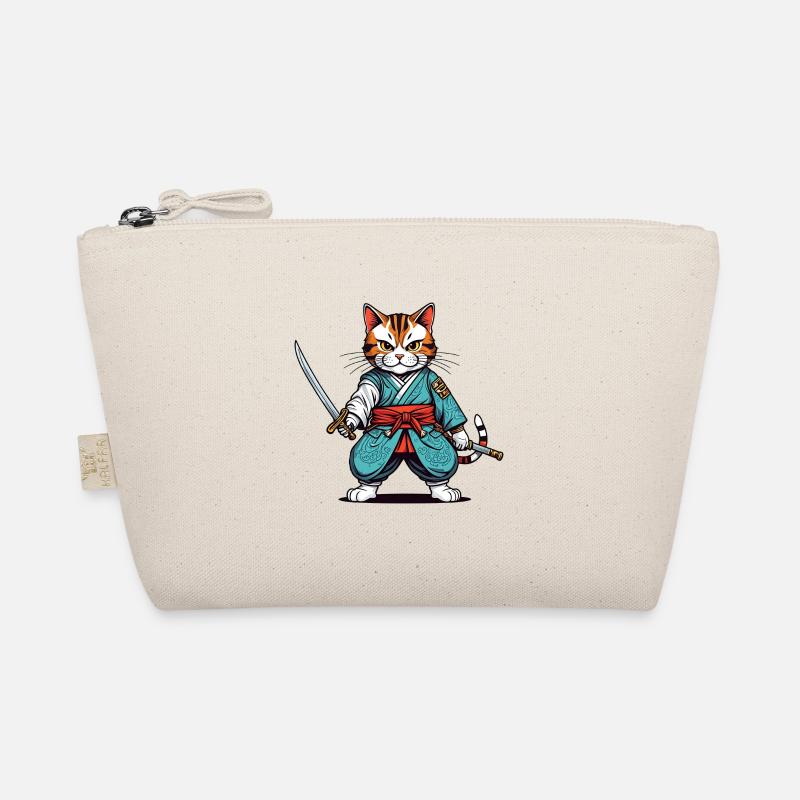 Samurai cat Organic Pouch