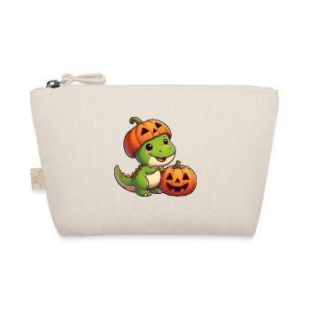 Halloween Dino T-Rex Dinosaure Citrouille Chapeau - Trousse biologique - nature - Devant