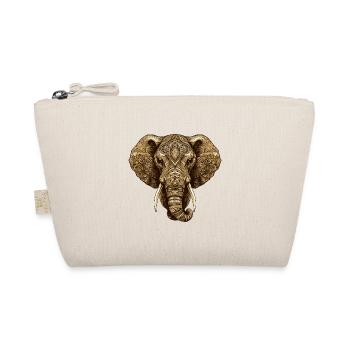 Elefant Kopf Tier - Bio-Täschchen - Natur - Vorne