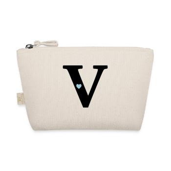 Buchstabe V Anfangsbuchstabe - Bio-Täschchen - Natur - Vorne
