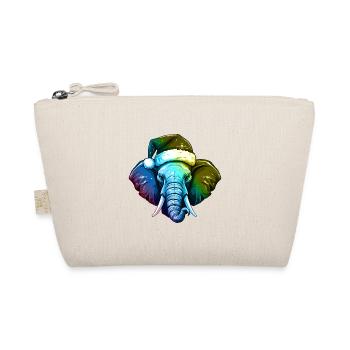 Tête d’éléphant Noël Portrait coloré - Trousse biologique - nature - Devant