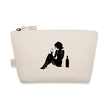 Silhouette de femme célébrant la consommation de bouteille - Trousse biologique - nature - Devant