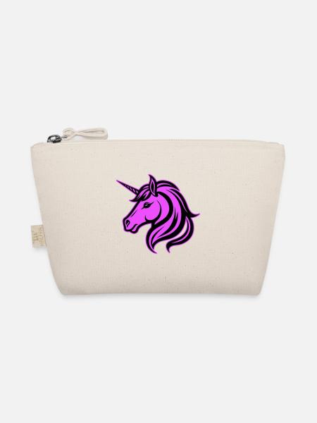 Unicorn Head - Organic Pouch - nature - Front