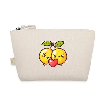 Lemon Couple Love Heart Funny - Organic Pouch - nature - Front