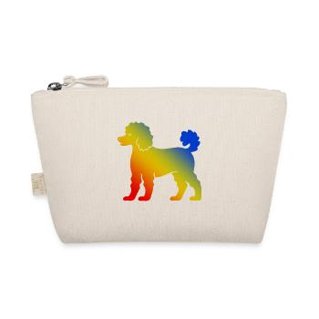 Poodle Hund Bunt - Bio-Täschchen - Natur - Vorne