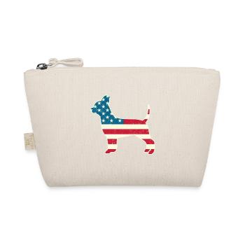 4th of July Chihuahua Dog American Flag USA - Organic Pouch - nature - Front