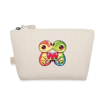 Lizard Gecko Lizard Couple Love Couple In Love - Organic Pouch - nature - Front
