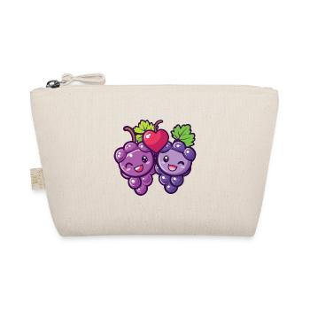 Raisins Couple Amour Coeur Drôle - Trousse biologique - nature - Devant