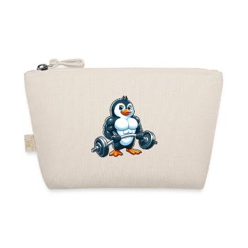 Dessin animé de bande dessinée d’haltérophilie de pingouin fort - Trousse biologique - nature - Devant