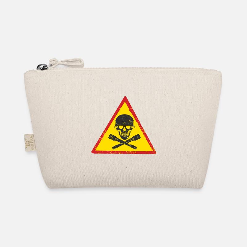 SKULL WAR HELMET GRENADE GERMAN Organic Pouch