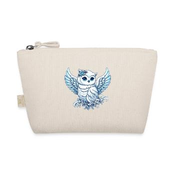 Mignon harfang des neiges aux yeux bleus et ange - Trousse biologique - nature - Devant