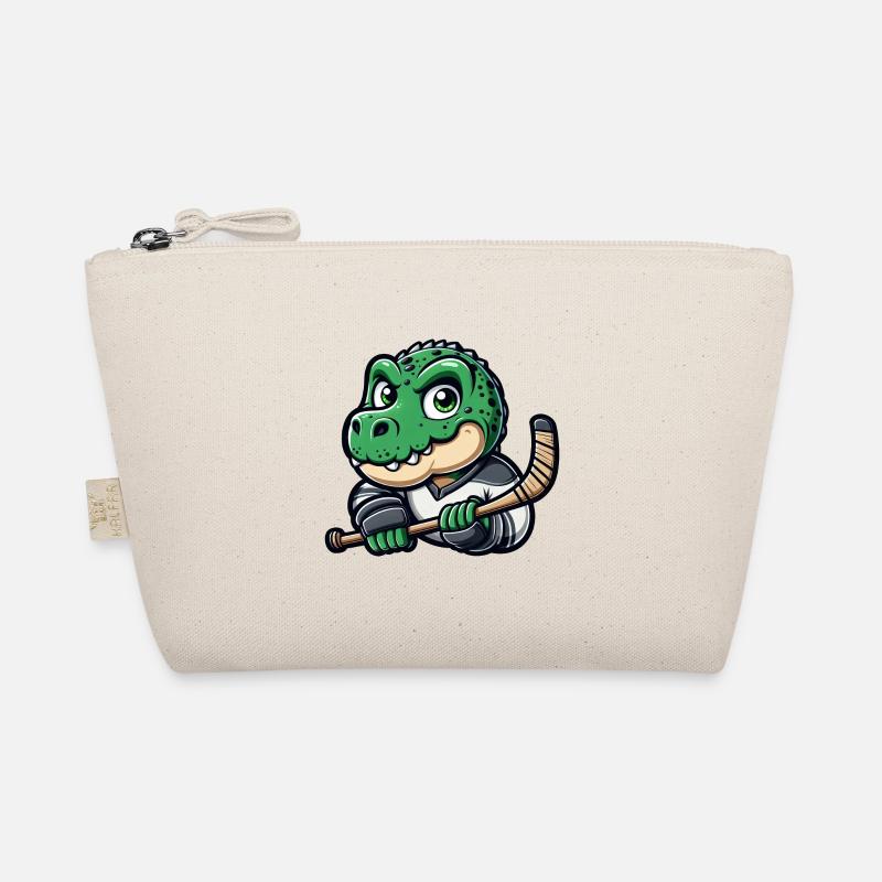 Dino T-Rex Hockey Player Dinosaur Organic Pouch