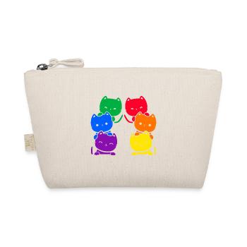Bunte Katzen LGBT Kawaii Kätzchen - Bio-Täschchen - Natur - Vorne