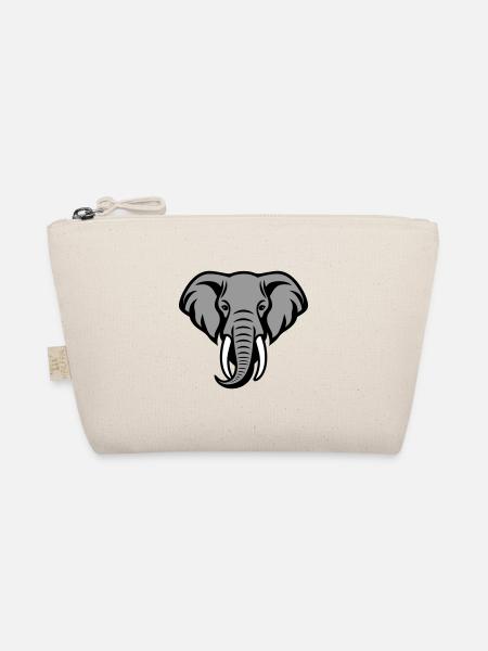 Elephant Head - Organic Pouch - nature - Front