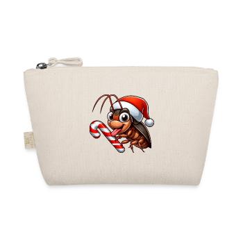Santa Kakerlake Cartoon Weihnachten Zuckerstange - Bio-Täschchen - Natur - Vorne