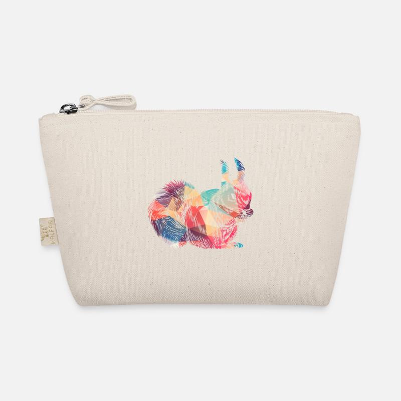 Bunte Eichhörnchen Kunst Retro Nagetier Bio-Täschchen