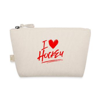I love hockey - Organic Pouch - nature - Front
