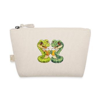 Snake Cobra Comic Beer Funny Booze - Organic Pouch - nature - Front