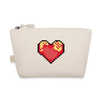 PixelHeart Glückseligkeit - Bio-Täschchen - Natur - Vorne