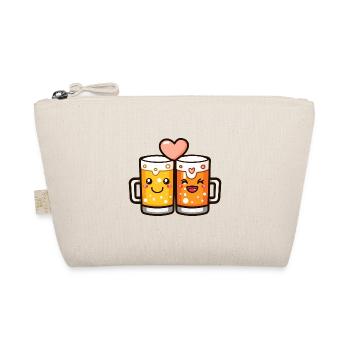 Bière Couple Amour Coeur Drôle - Trousse biologique - nature - Devant