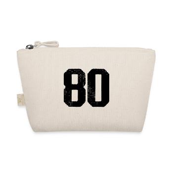 80 Zahl Trikot - Bio-Täschchen - Natur - Vorne
