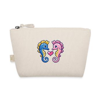 Seahorse Couple In Love Animal Valentine's Day - Organic Pouch - nature - Front